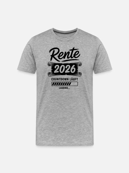 Rente Countdown Läuft - Männer Premium Bio T-Shirt - Grau meliert