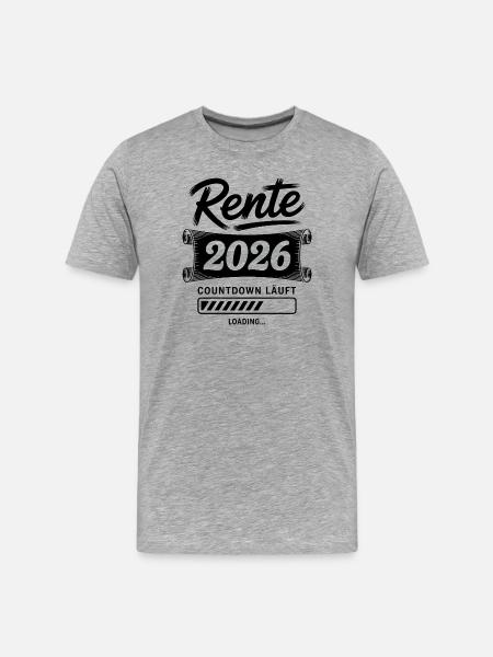 Pension 2026 Countdown - Men's Premium Organic T-Shirt - heather grey