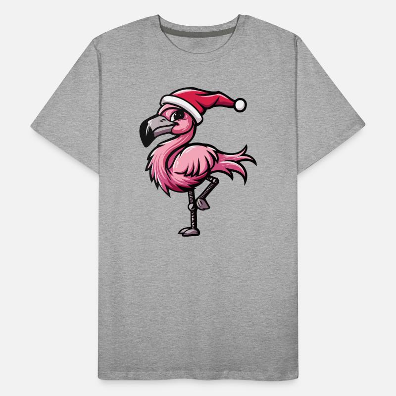Flamingo Weihnachten Männer Premium Bio T-Shirt