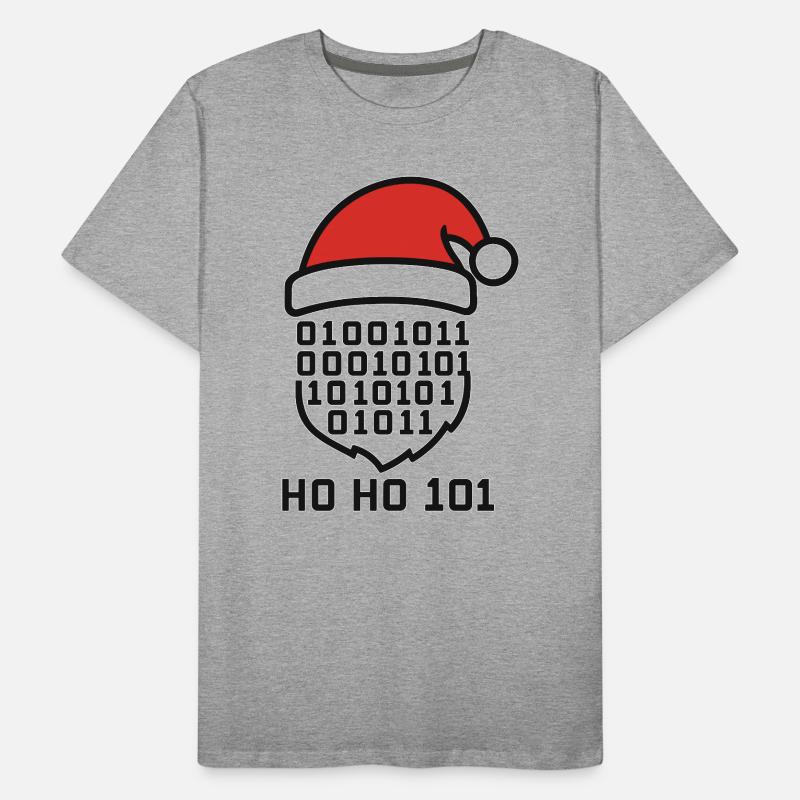 Christmas Code with Santa Hat Men's Premium Organic T-Shirt