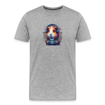 Rainbow Gamer Versuchskaninchen - Männer Premium Bio T-Shirt - Grau meliert - Vorne - Damien (186cm)