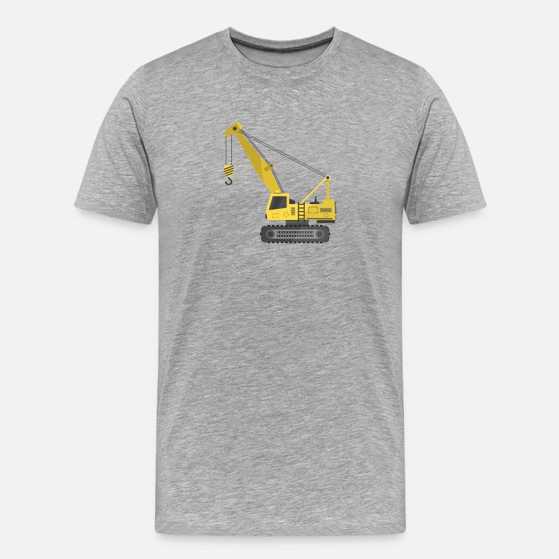 Krabbenkran - Männer Premium Bio T-Shirt - Grau meliert