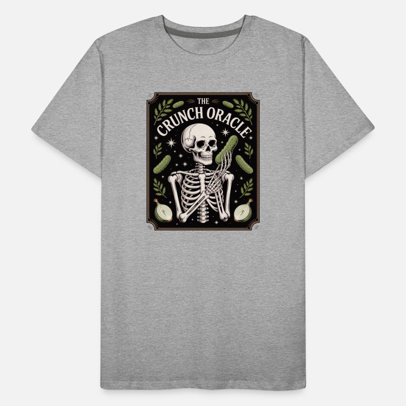 Le croquant Oracle Squelette Et Concombres Humour T-shirt bio Premium Homme