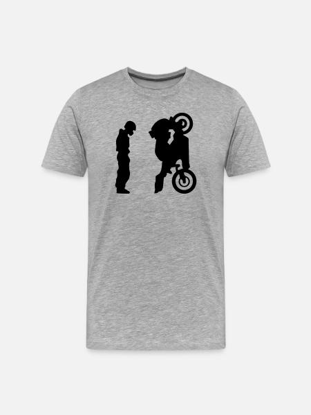motorcycle - Men's Premium Organic T-Shirt - heather grey
