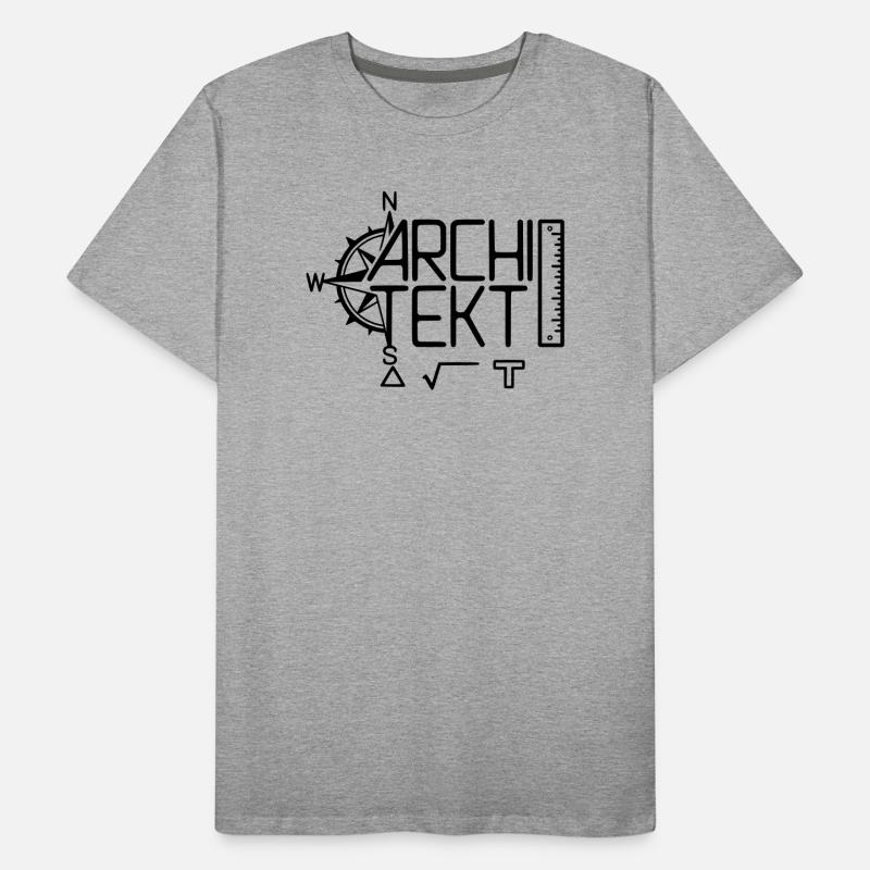 Conception architecte avec outil de dessin T-shirt bio Premium Homme