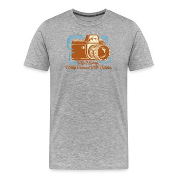 Nature instead of Wi-Fi - Men's Premium Organic T-Shirt - heather grey - Front - Damien (186cm)