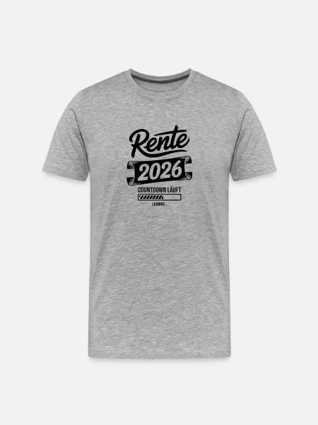 Pension 2026 Countdown Chart - Men's Premium Organic T-Shirt - heather grey