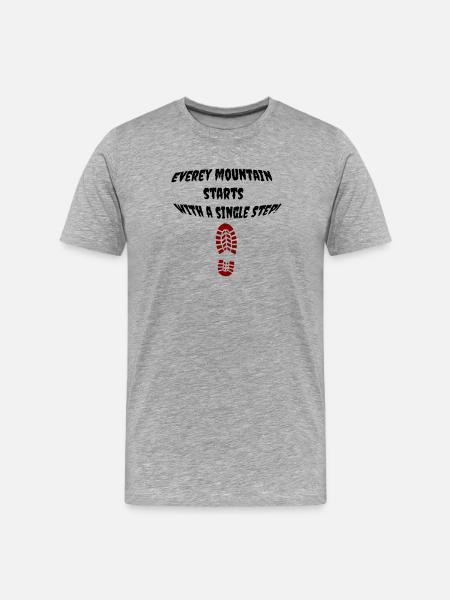 first_step - Men's Premium Organic T-Shirt - heather grey