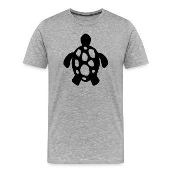 Sea Turtle – Underwater & Beach Motif - Men's Premium Organic T-Shirt - heather grey - Front - Damien (186cm)