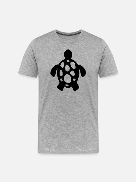 Sea Turtle – Underwater & Beach Motif - Men's Premium Organic T-Shirt - heather grey