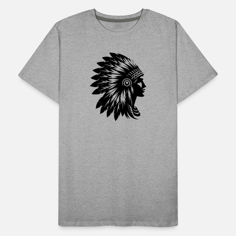 Coiffe élégante avec visage de profil T-shirt bio Premium Homme