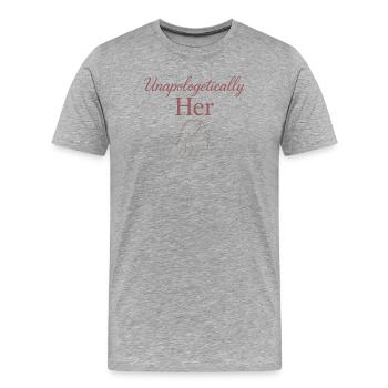 Eleganter Femininer Lebensstil, Sanfte - Männer Premium Bio T-Shirt - Grau meliert - Vorne - Damien (186cm)