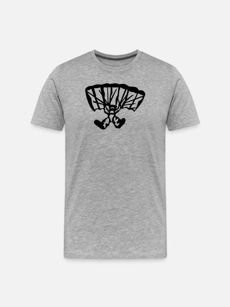 parachutiste - T-shirt bio Premium Homme - gris chiné