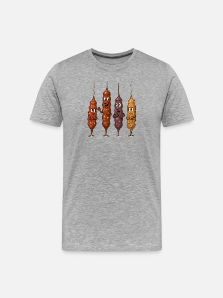 Cousins Churchkhela vs. Ceviz Sucuğu - Men's Premium Organic T-Shirt - heather grey