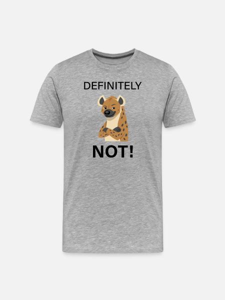 Confident Hyena Caricature - Men's Premium Organic T-Shirt - heather grey