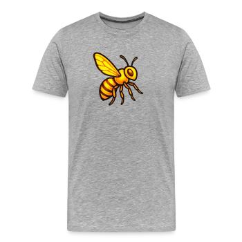 Leuchtende Honigbienen - Männer Premium Bio T-Shirt - Grau meliert - Vorne - Damien (186cm)