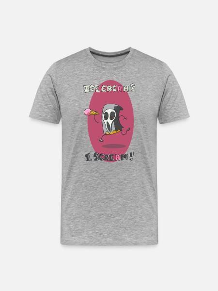 Icecream? I scream! - Men's Premium Organic T-Shirt - heather grey
