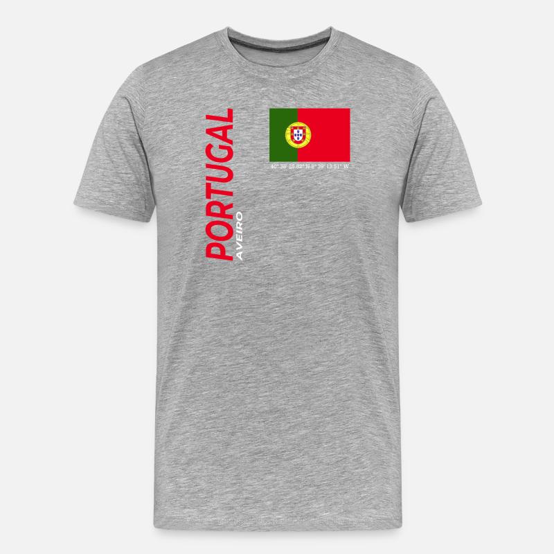 Aveiro - Männer Premium Bio T-Shirt - Grau meliert