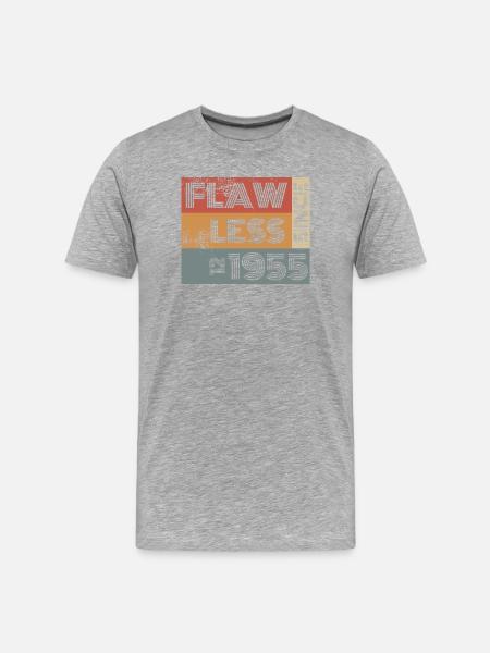70th Birthday Flawless since 12/1955 - Men's Premium Organic T-Shirt - heather grey