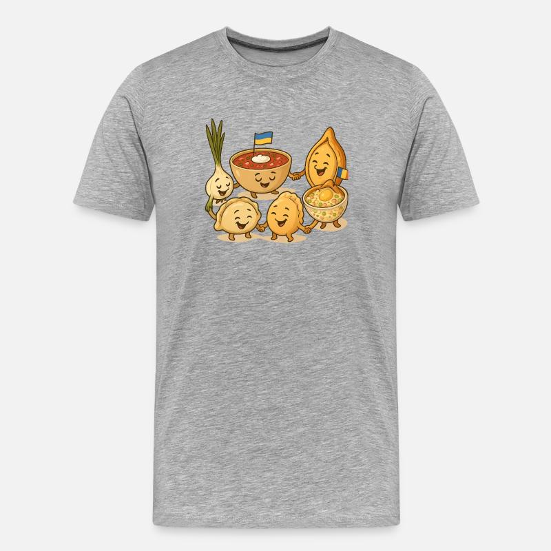 Geschenk der Kulturen - Männer Premium Bio T-Shirt - Grau meliert
