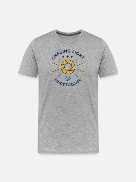 Lichtjäger Seit Ewigkeiten - Männer Premium Bio T-Shirt - Grau meliert