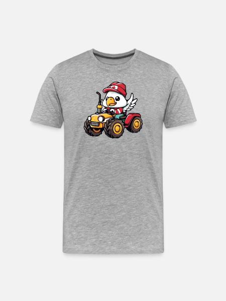 Eagle Tractor Farmer - Men's Premium Organic T-Shirt - heather grey