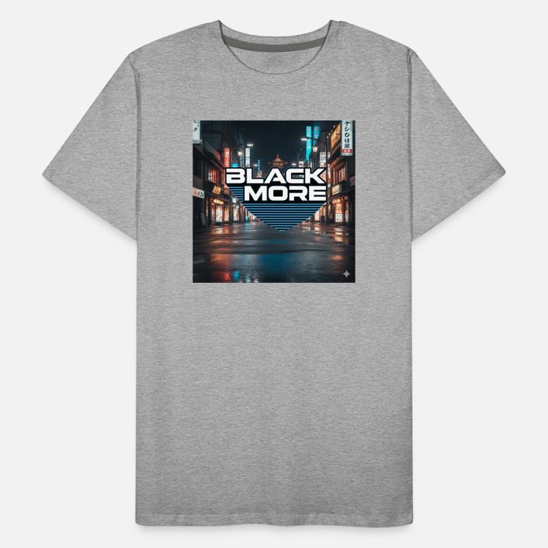 Noir Plus Néon Conception de la Nuit T-shirt bio Premium Homme