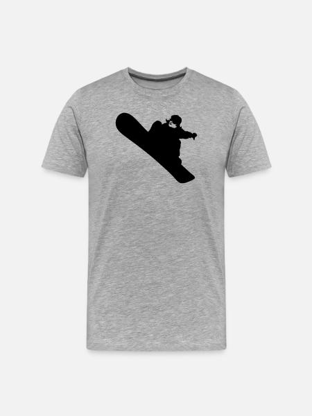 Planche à neige - T-shirt bio Premium Homme - gris chiné