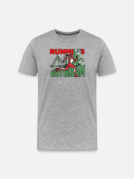 Runner Rotterdam CityRun - Men's Premium Organic T-Shirt - heather grey