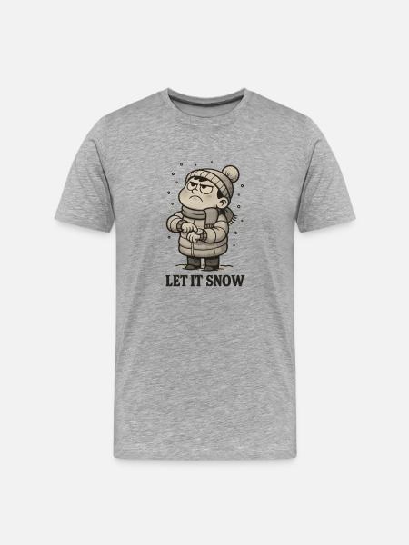 Que neige déjà ! - T-shirt bio Premium Homme - gris chiné
