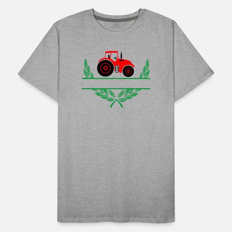 Red Tractor with Namespace Men's Premium Organic T-Shirt