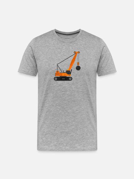 Wrecking ball crane - Men's Premium Organic T-Shirt - heather grey