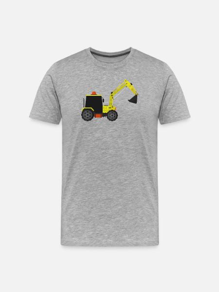 Excavator - Men's Premium Organic T-Shirt - heather grey