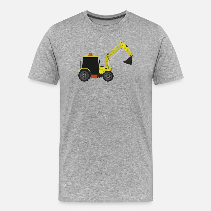 Bagger - Männer Premium Bio T-Shirt - Grau meliert