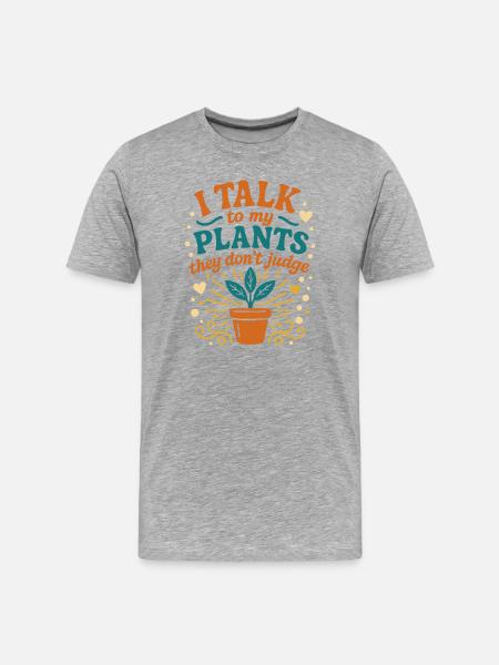 Plant Whisperer - Men's Premium Organic T-Shirt - heather grey