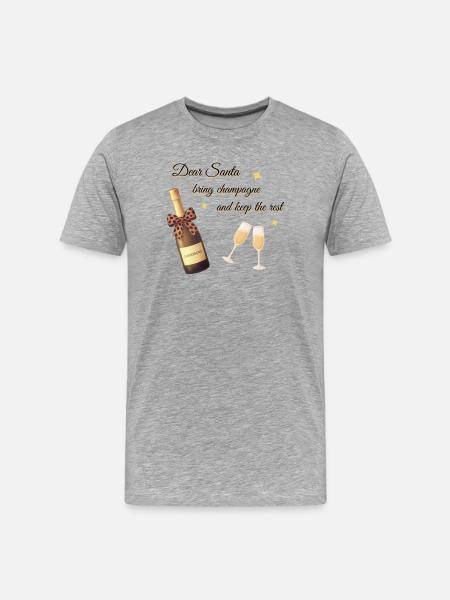 Dear Santa Design - Men's Premium Organic T-Shirt - heather grey