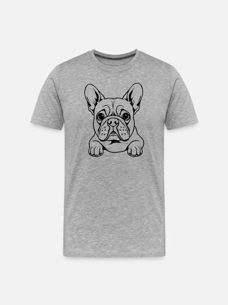 French Bulldog Gift Christmas - Men's Premium Organic T-Shirt - heather grey