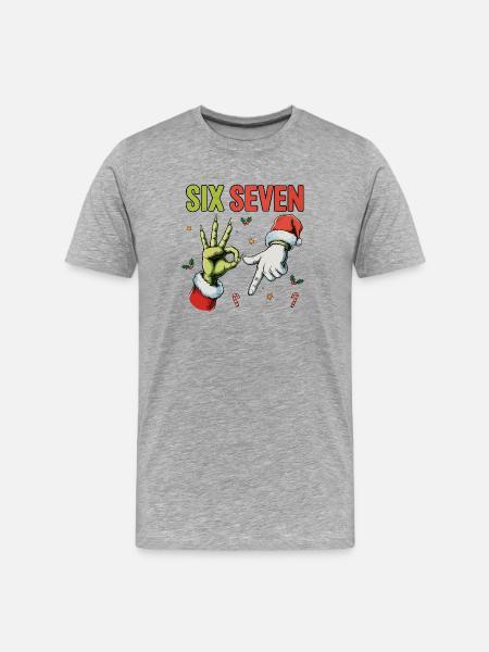 Six Seven Bruh Santa - Men's Premium Organic T-Shirt - heather grey