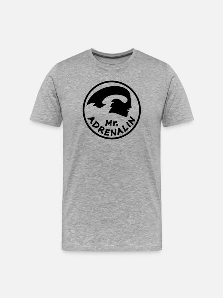 Mr. Adrenaline Race - Men's Premium Organic T-Shirt - heather grey