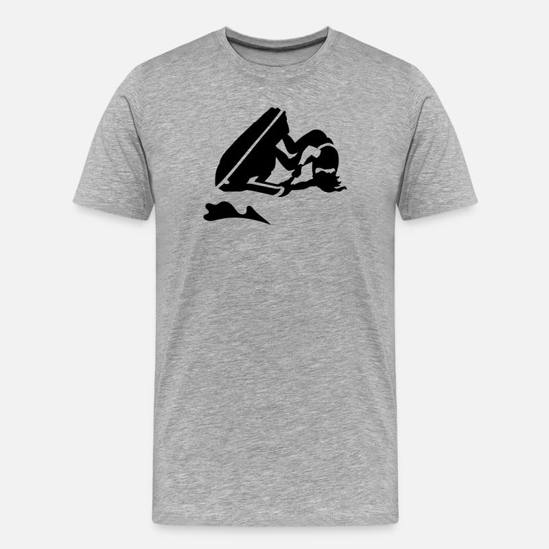 Jetski - Männer Premium Bio T-Shirt - Grau meliert