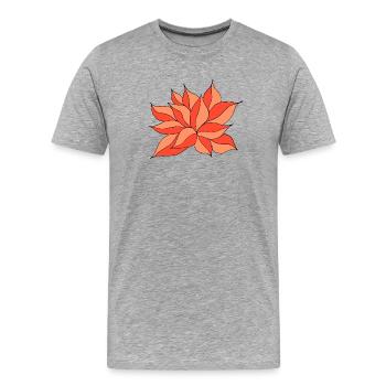 lotus - Men's Premium Organic T-Shirt - heather grey - Front - Damien (186cm)
