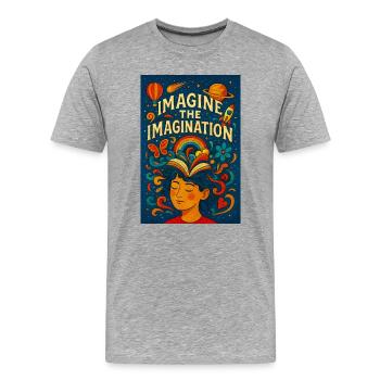 Imagination in motion flourishes - Men's Premium Organic T-Shirt - heather grey - Front - Damien (186cm)