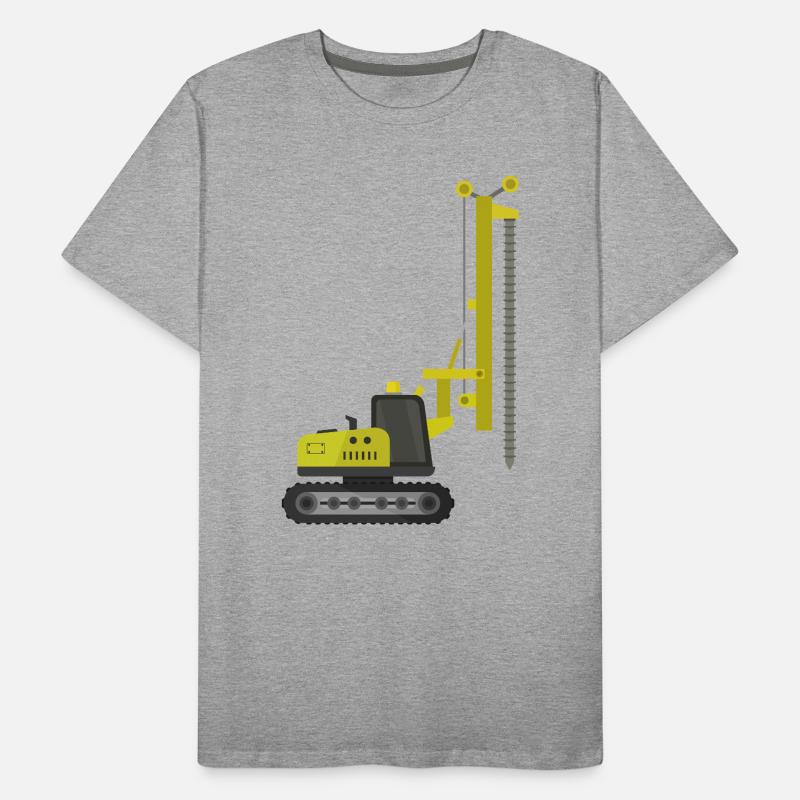 Plateforme de forage à chenilles T-shirt bio Premium Homme