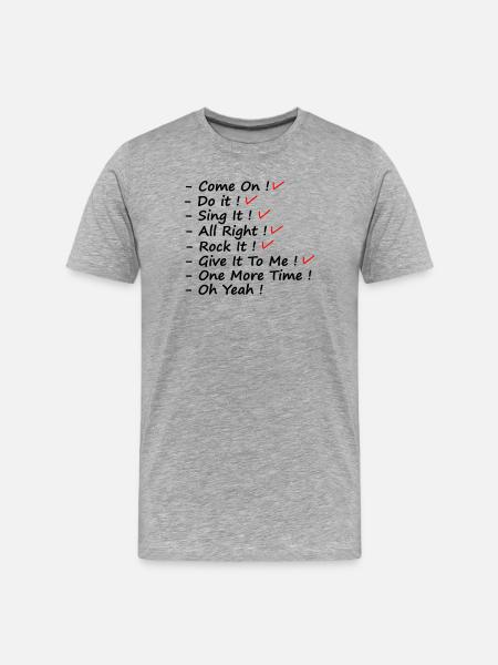 To Do It - Männer Premium Bio T-Shirt - Grau meliert