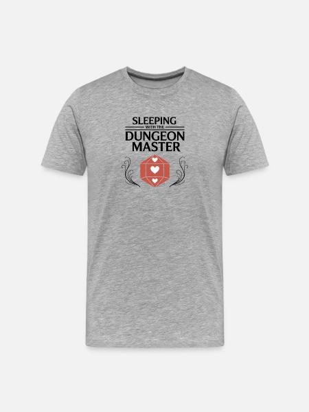 Sleeping with the DM - Funny D'n'D - Men's Premium Organic T-Shirt - heather grey
