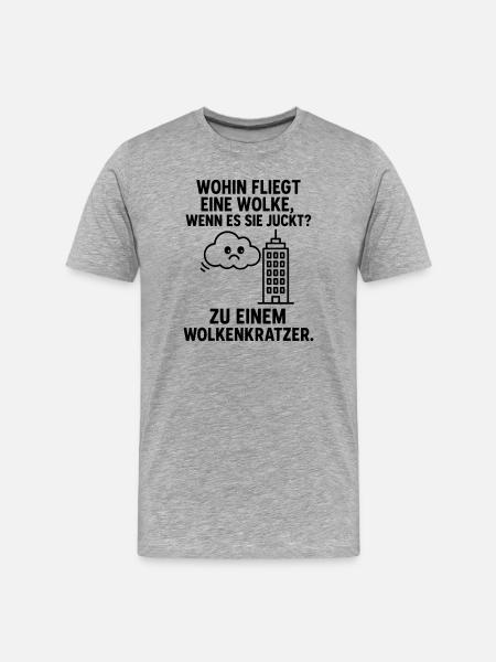Cloud scratch children's joke - Men's Premium Organic T-Shirt - heather grey
