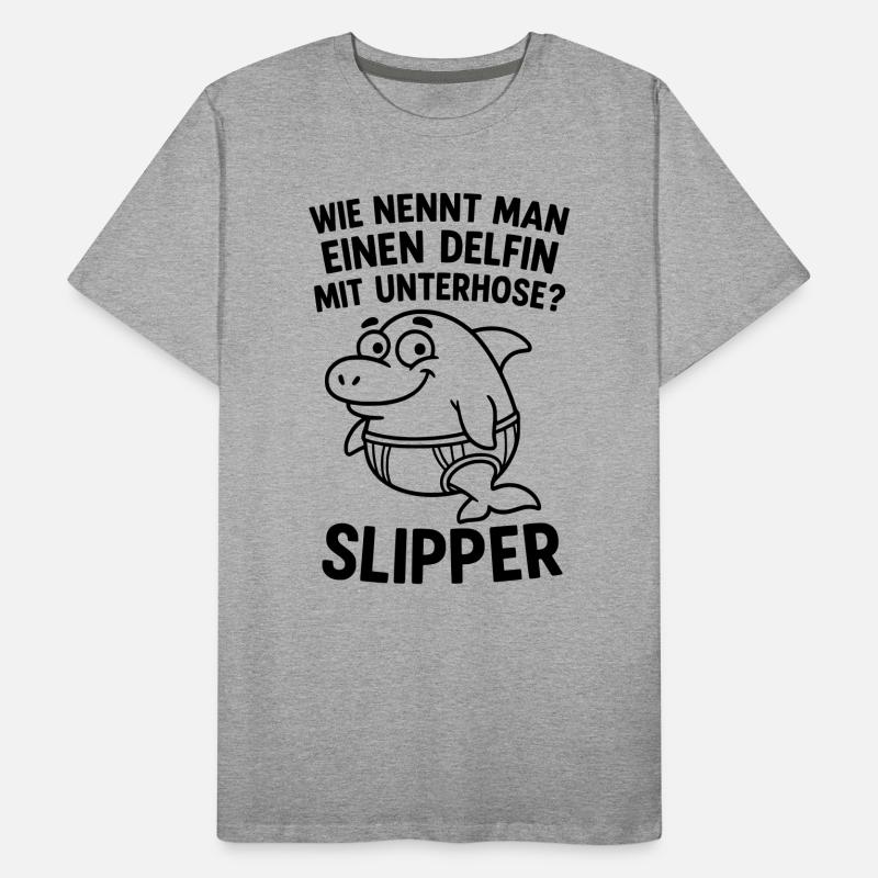 slipper delfin unterhose witz Männer Premium Bio T-Shirt