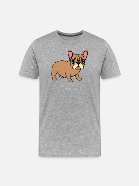 French Bulldog - Men's Premium Organic T-Shirt - heather grey