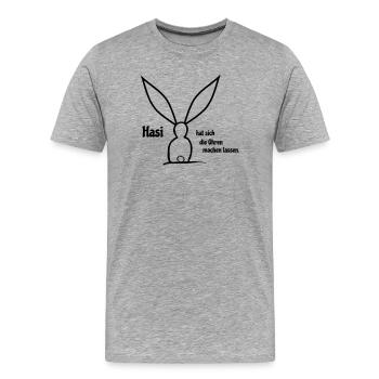 Making ears - Men's Premium Organic T-Shirt - heather grey - Front - Damien (186cm)