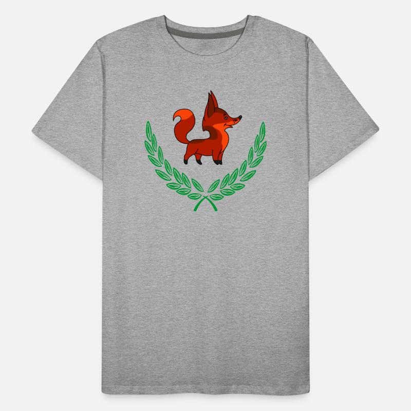 Fuchs im Lorbeerkranz Männer Premium Bio T-Shirt